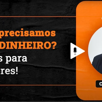 Podcast Papo de Vendedor episódio 22. Imagem nas cores laranja e preta, com a foto do convidado, Carlos Moreira, à direita, e o título do podcast, à esquerda, Finanças para Vendedores! feat Carlos Moreira & MORCONE Consultoria.